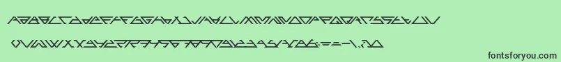 Angled Font – Black Fonts on Green Background