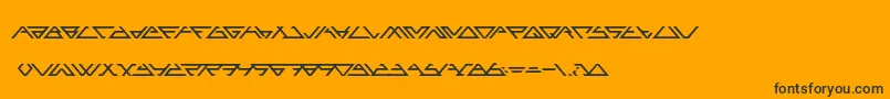 Angled Font – Black Fonts on Orange Background