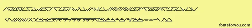 Angled Font – Black Fonts on Yellow Background