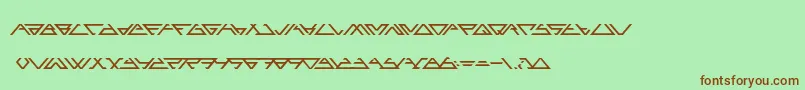 Angled Font – Brown Fonts on Green Background