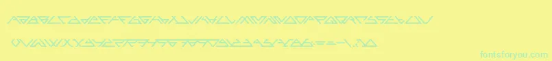 fuente Angled – Fuentes Verdes Sobre Fondo Amarillo