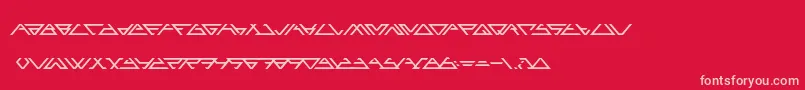 Angled Font – Pink Fonts on Red Background