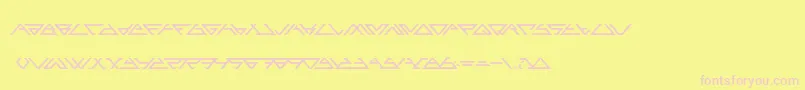 Angled Font – Pink Fonts on Yellow Background