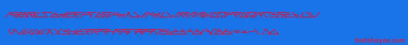 Angled Font – Red Fonts on Blue Background