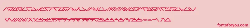 Czcionka Angled – czerwone czcionki na różowym tle