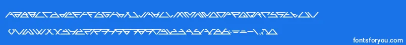 Angled Font – White Fonts on Blue Background