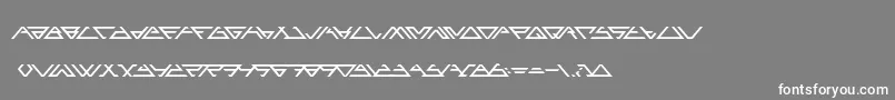 フォントAngled – 灰色の背景に白い文字