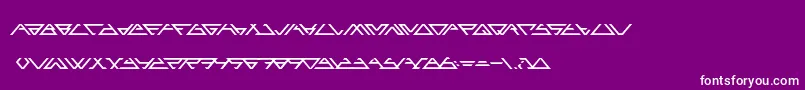 Angled Font – White Fonts on Purple Background