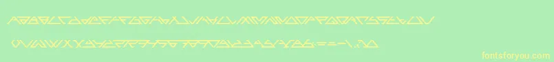 Angled Font – Yellow Fonts on Green Background