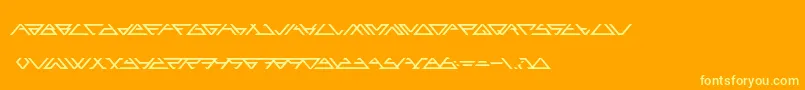 Angled Font – Yellow Fonts on Orange Background