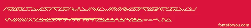 Angled Font – Yellow Fonts on Red Background