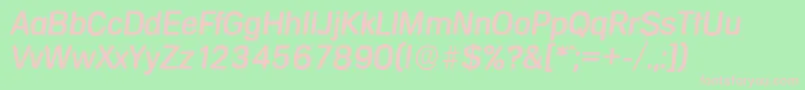 MercedesserialItalic Font – Pink Fonts on Green Background