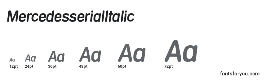 MercedesserialItalic Font Sizes