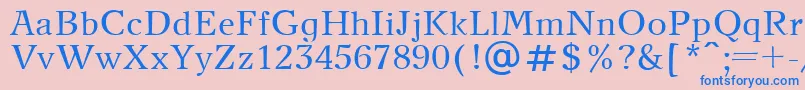 NewJournalPlain Font – Blue Fonts on Pink Background