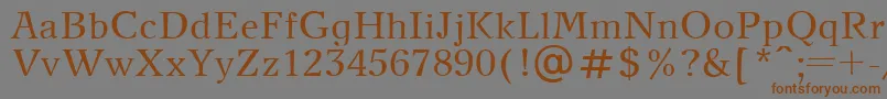 NewJournalPlain Font – Brown Fonts on Gray Background