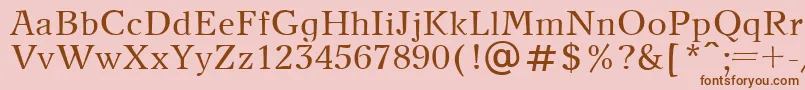 Шрифт NewJournalPlain – коричневые шрифты на розовом фоне