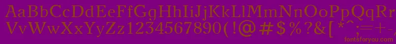 NewJournalPlain Font – Brown Fonts on Purple Background