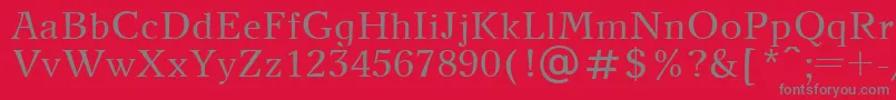 NewJournalPlain Font – Gray Fonts on Red Background