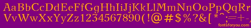 NewJournalPlain Font – Orange Fonts on Purple Background