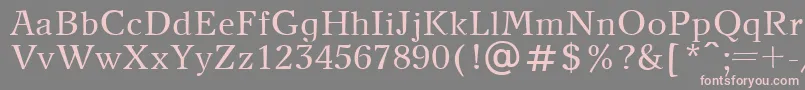 NewJournalPlain-Schriftart – Rosa Schriften auf grauem Hintergrund
