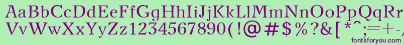 NewJournalPlain Font – Purple Fonts on Green Background