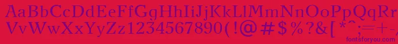 NewJournalPlain Font – Purple Fonts on Red Background