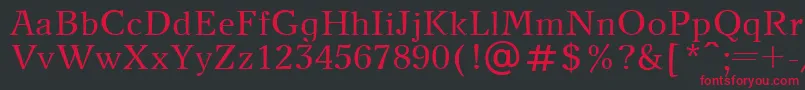 NewJournalPlain Font – Red Fonts on Black Background