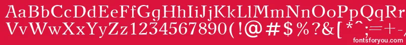 NewJournalPlain Font – White Fonts on Red Background