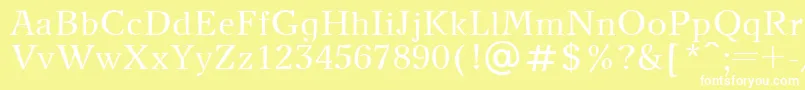 NewJournalPlain Font – White Fonts on Yellow Background
