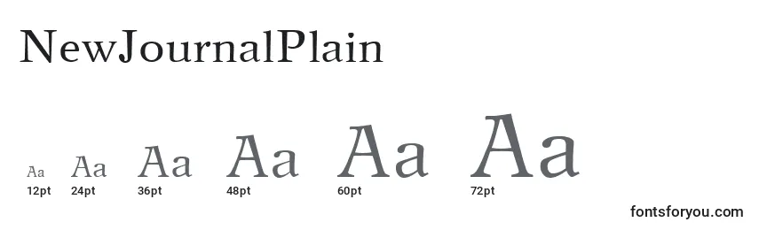 Размеры шрифта NewJournalPlain