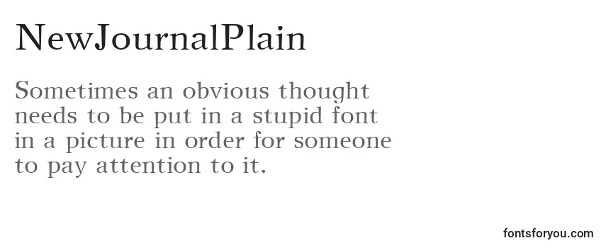 Review of the NewJournalPlain Font