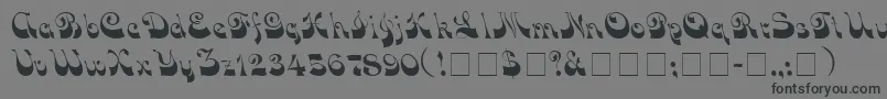フォントVocoScriptSsi – 黒い文字の灰色の背景