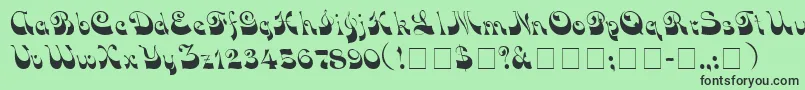 VocoScriptSsi Font – Black Fonts on Green Background