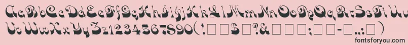 VocoScriptSsi Font – Black Fonts on Pink Background