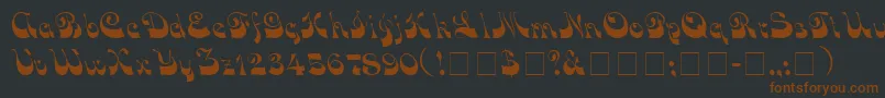 Шрифт VocoScriptSsi – коричневые шрифты на чёрном фоне