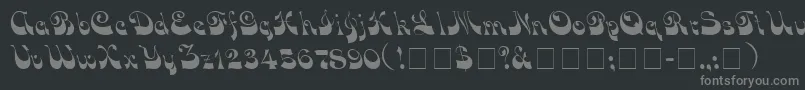 フォントVocoScriptSsi – 黒い背景に灰色の文字