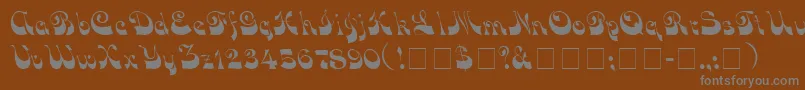 フォントVocoScriptSsi – 茶色の背景に灰色の文字