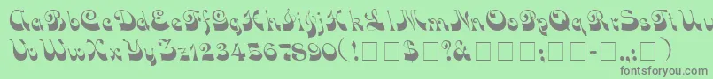 フォントVocoScriptSsi – 緑の背景に灰色の文字