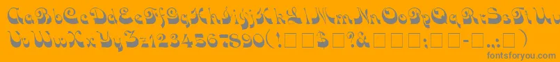 フォントVocoScriptSsi – オレンジの背景に灰色の文字