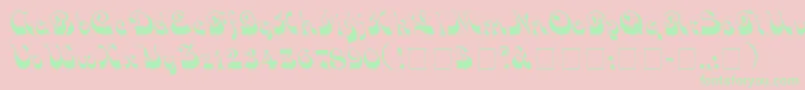 VocoScriptSsi Font – Green Fonts on Pink Background