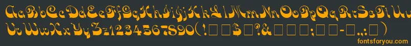 VocoScriptSsi Font – Orange Fonts on Black Background