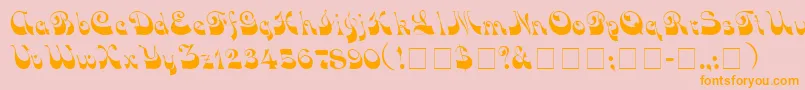 VocoScriptSsi Font – Orange Fonts on Pink Background