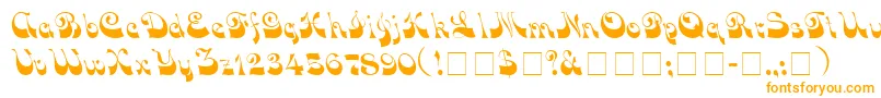 VocoScriptSsi Font – Orange Fonts on White Background