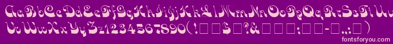 VocoScriptSsi Font – Pink Fonts on Purple Background