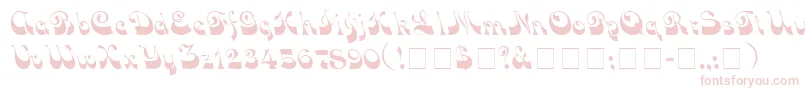 Fonte VocoScriptSsi – fontes rosa em um fundo branco
