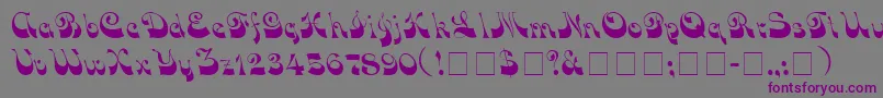 VocoScriptSsi Font – Purple Fonts on Gray Background