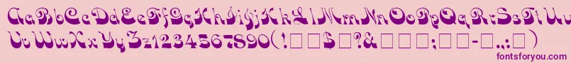 VocoScriptSsi Font – Purple Fonts on Pink Background