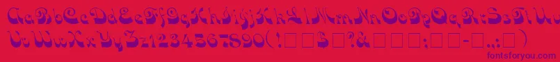 VocoScriptSsi Font – Purple Fonts on Red Background