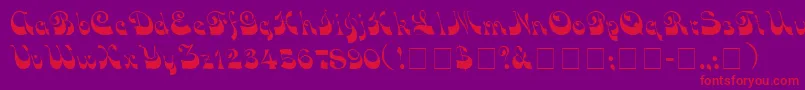 fuente VocoScriptSsi – Fuentes Rojas Sobre Fondo Morado
