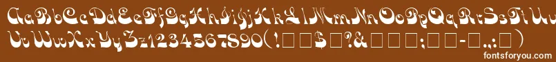 フォントVocoScriptSsi – 茶色の背景に白い文字
